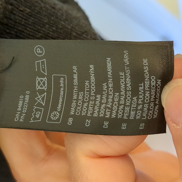 *3/$25 Dark grey H&M Basic scoop neck cardigan - Picture 4 of 5